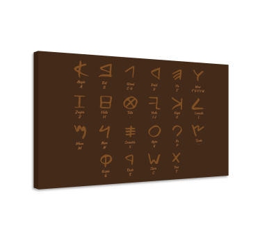 Abc canvas wall art symbolic alphabet set - TenStickers
