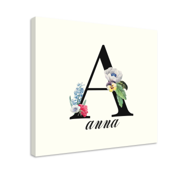 personalised letter Letter Canvas wall art - TenStickers