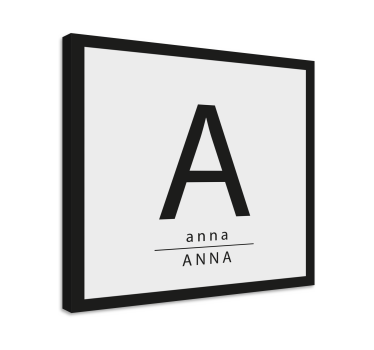 minimalist letters Letter Canvas wall art - TenStickers