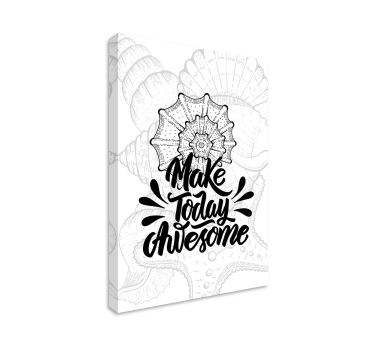 Marine life and seashells inspirational canvas - TenStickers