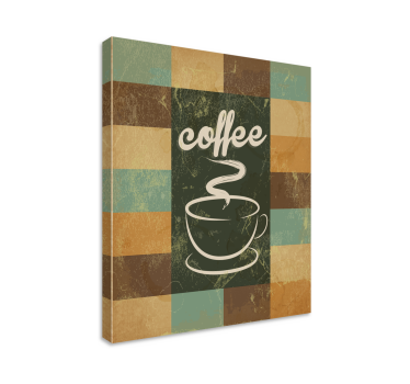 Quote canvas coffee time motivation - TenStickers