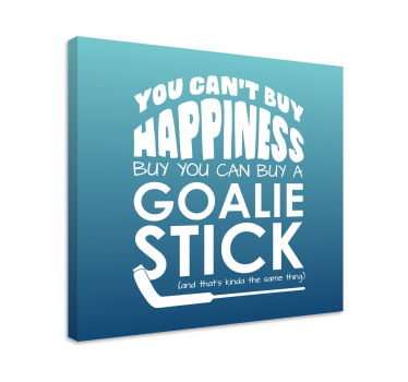 Can't buy happiness ice hockey quote canvas wall art - TenStickers