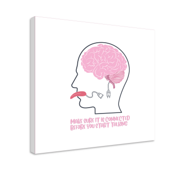 Make sure it is connected Brain modern art prints on canvas - TenStickers