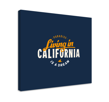 Quote canvas living in california - TenStickers