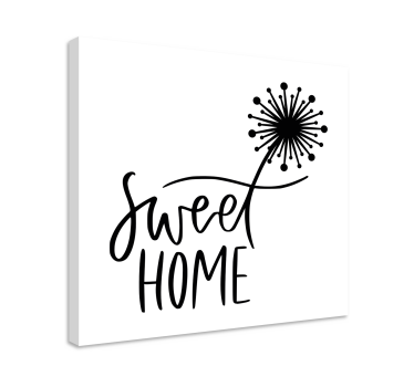 Sweet Home Dandelion quote canvas - TenStickers