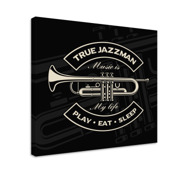 True jazzman Music canvas print - TenStickers