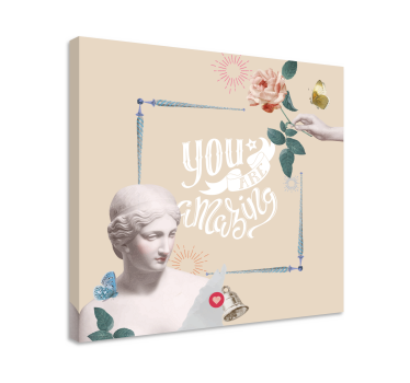 Quote canvas you are amazing - TenStickers