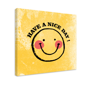 "Have a nice day" smiley face wall prints for living room - TenStickers