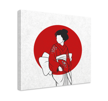 Minimalist asiatic woman Office canvas - TenStickers