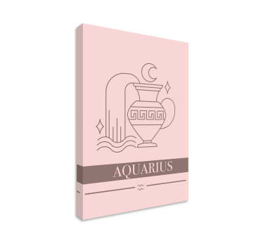Quote canvas aquarius zodiac sign - TenStickers