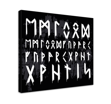 Viking alphabet vintage nordic canvas - TenStickers