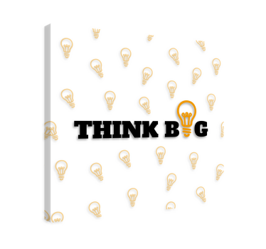 Think big text inspirational canvas art - TenStickers