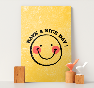 "Have a nice day" smiley face wall prints for living room - TenStickers