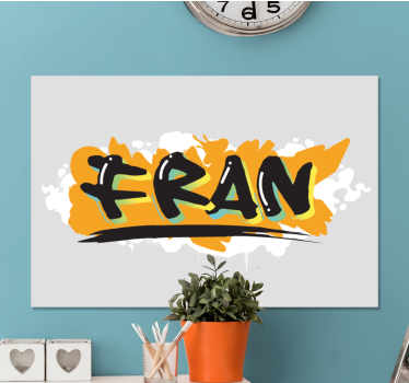 Abc canvas wall art bold lettering design - TenStickers