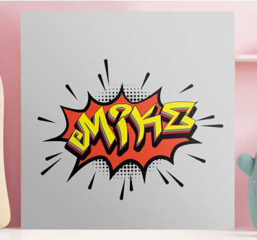 Abc canvas wall art in comic lettering style - TenStickers