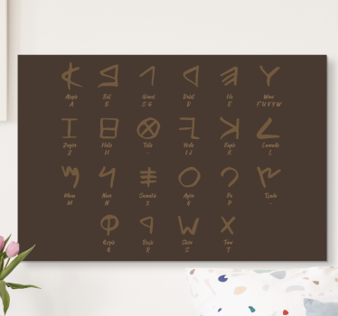 Abc canvas wall art symbolic alphabet set - TenStickers