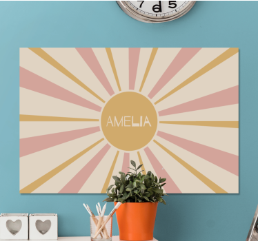 AMELIA SUNBURST DESIGN abc canvas wall art - TenStickers