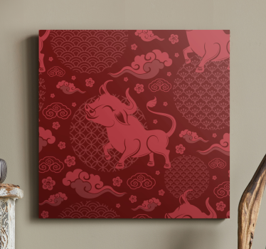 Chinese style vintage pattern vintage wall prints - TenStickers
