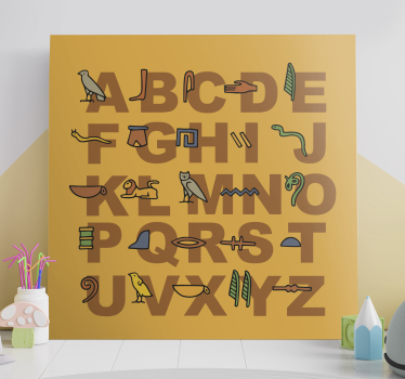 egyptian alphabet Letter Canvas wall art - TenStickers