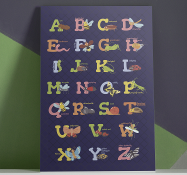 English alphabet Letter Canvas wall art - TenStickers
