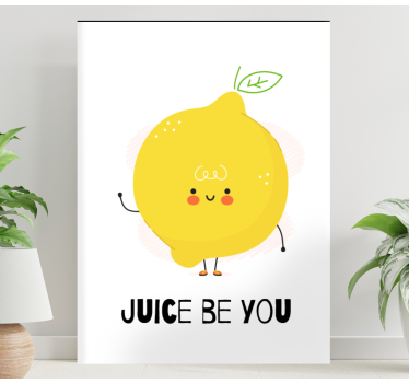 Funny quote with yellow Lemon wall art quote prints - TenStickers