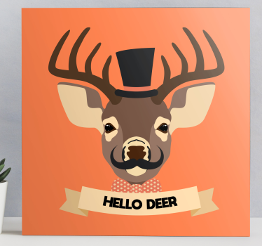 Hello Deer Stag canvas prints - TenStickers
