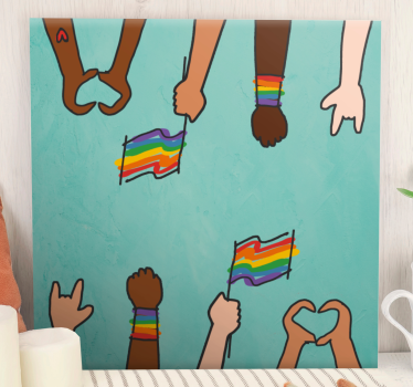 Inspirational wall art unity in hands - TenStickers