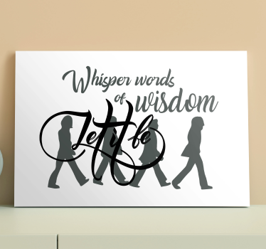 Let it Be Song Lyrics Music canvas wall art - TenStickers
