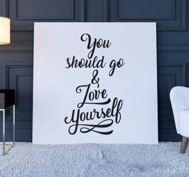 Love Yourself Song Lyric Music canvas wall art - TenStickers