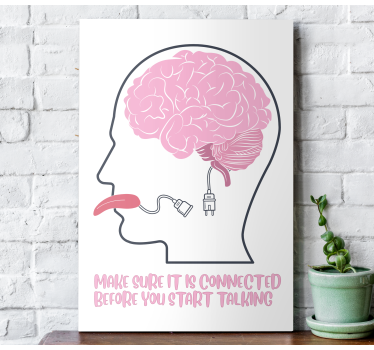 Make sure it is connected Brain modern art prints on canvas - TenStickers