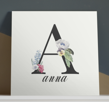 personalised letter Letter Canvas wall art - TenStickers