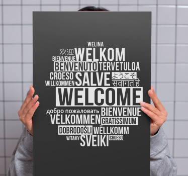 Quote canvas - a warm embrace for all - TenStickers