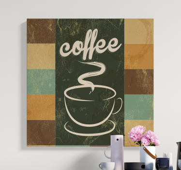 Quote canvas coffee time motivation - TenStickers