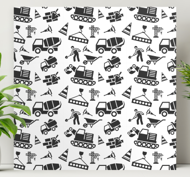 Quote canvas construction site illustrations - TenStickers