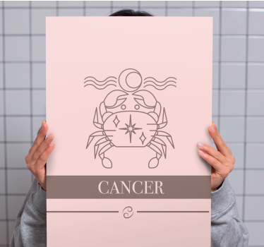 Quote canvas for cancer zodiac sign - TenStickers