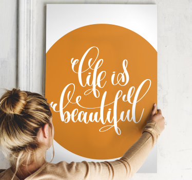 Quote canvas for uplifting life affirmation - TenStickers