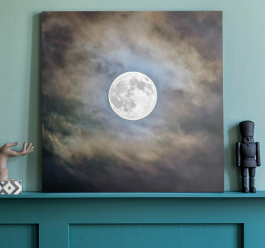 Quote canvas full moon radiance - TenStickers