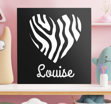 Quote canvas heart with name - TenStickers