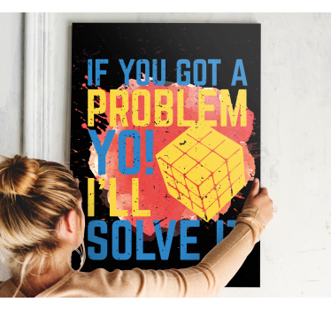 Quote canvas life is like a rubik's cube - TenStickers