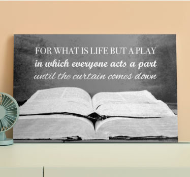 Quote canvas life's playbook - TenStickers