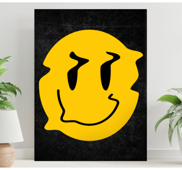Quote canvas of joyful grinning face - TenStickers