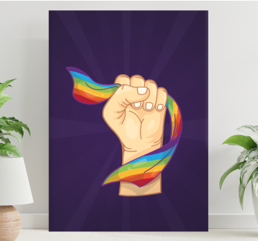 Quote canvas of the pride fist symbol - TenStickers
