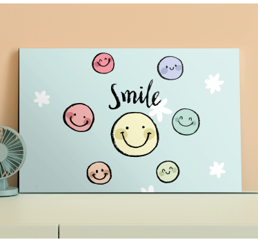 Quote canvas - smile face collection - TenStickers