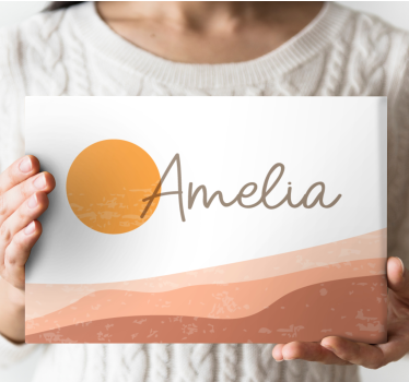 Quote canvas with elegant personalized name - TenStickers