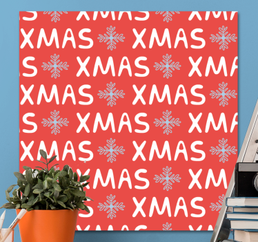 Quote canvas xmas snowflakes design - TenStickers