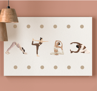 Quote canvas yoga poses sequence - TenStickers