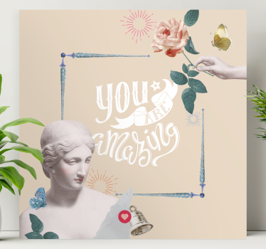 Quote canvas you are amazing - TenStickers