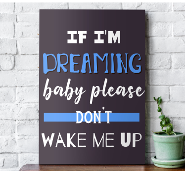 Song Lyrics dreaming Music canvas wall art - TenStickers