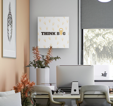 Think big text inspirational canvas art - TenStickers