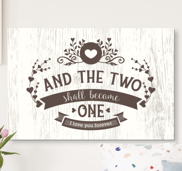 Vintage bedroom quote canvas art - TenStickers